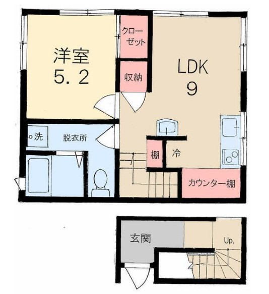 リベルテ旗の台Aの間取り