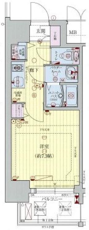 大阪市天王寺区空堀町のマンションの間取り