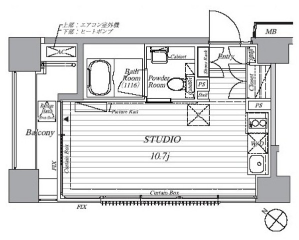 Ti-Higashiazabuの間取り