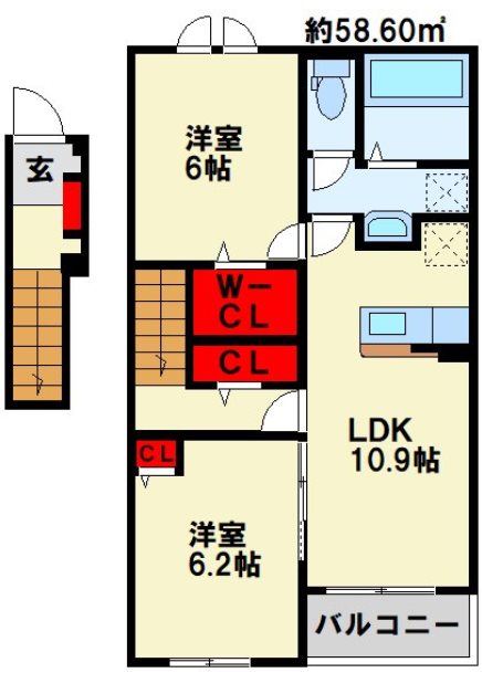 ロータス北泉１の間取り