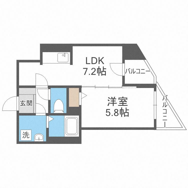 レジェンドコート琴似の間取り