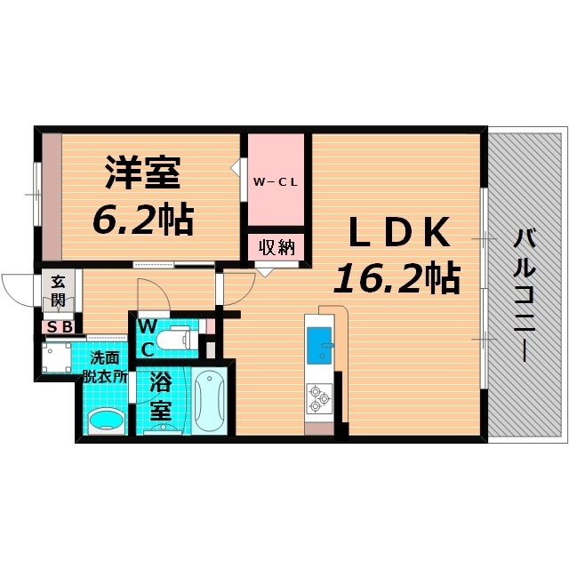 大阪市鶴見区横堤のマンションの間取り