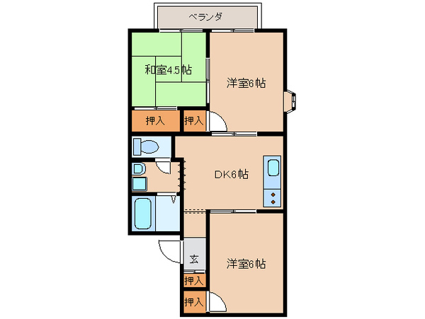 むらもとハイツの間取り