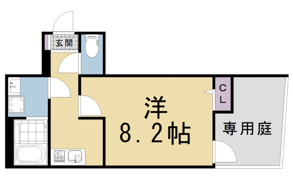 京都市上京区元本満寺町のマンションの間取り