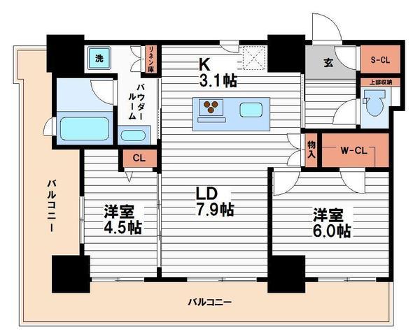 カスタリアタワー長堀橋の間取り