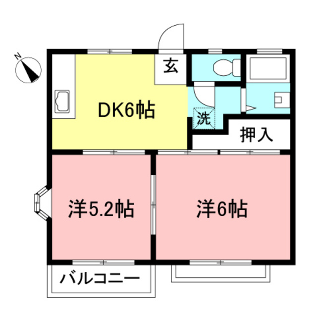 コーポ多摩城Ｃ棟の間取り