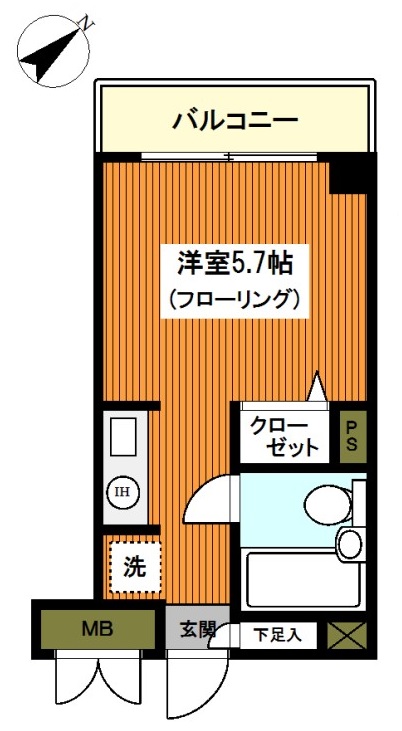 横浜市緑区十日市場町のマンションの間取り