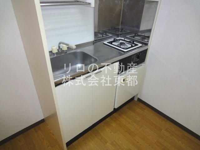 キッチン　１口ガスコンロ設置済！お引越し後すぐにお料理できます☆