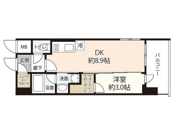 広島市中区国泰寺町のマンションの間取り