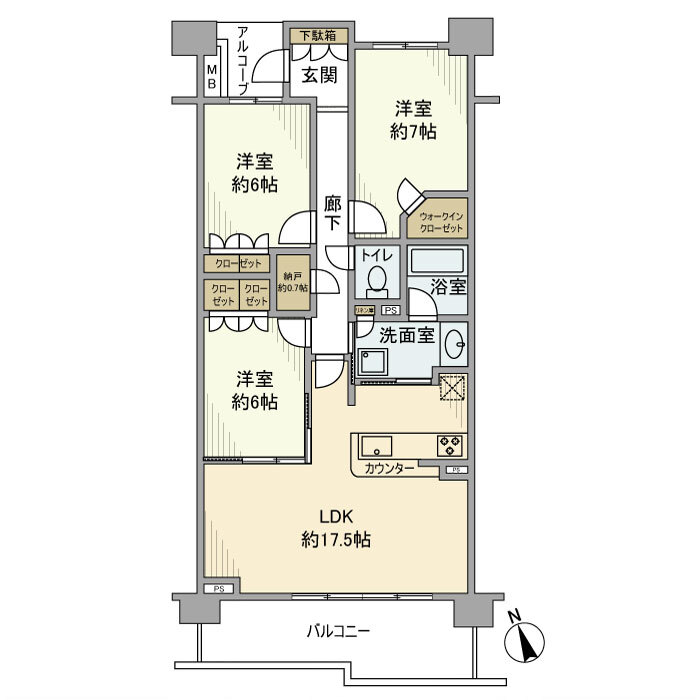 ザ センター ハウス A棟の間取り