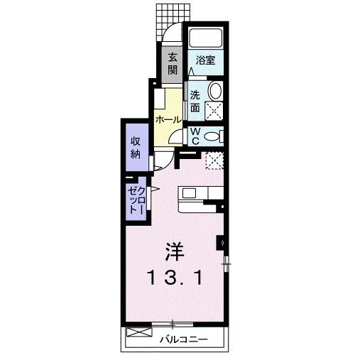 郡山市八山田西のアパートの間取り