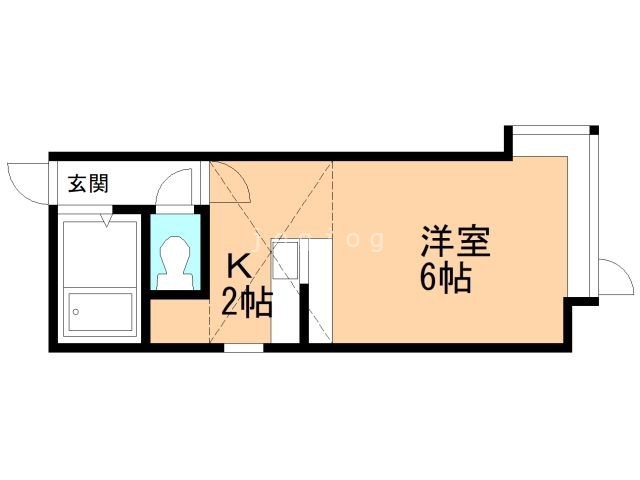 札幌市豊平区平岸五条のアパートの間取り