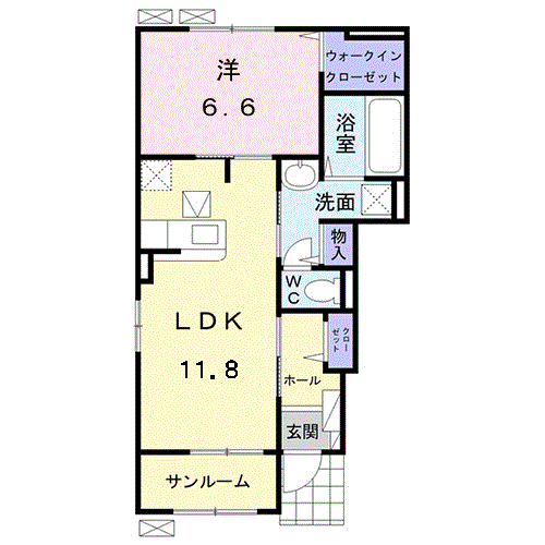 朝倉郡筑前町久光のアパートの間取り