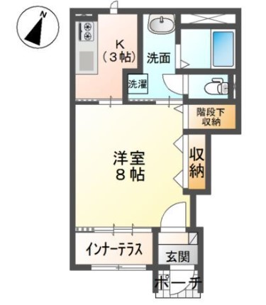 岡山市南区妹尾のアパートの間取り