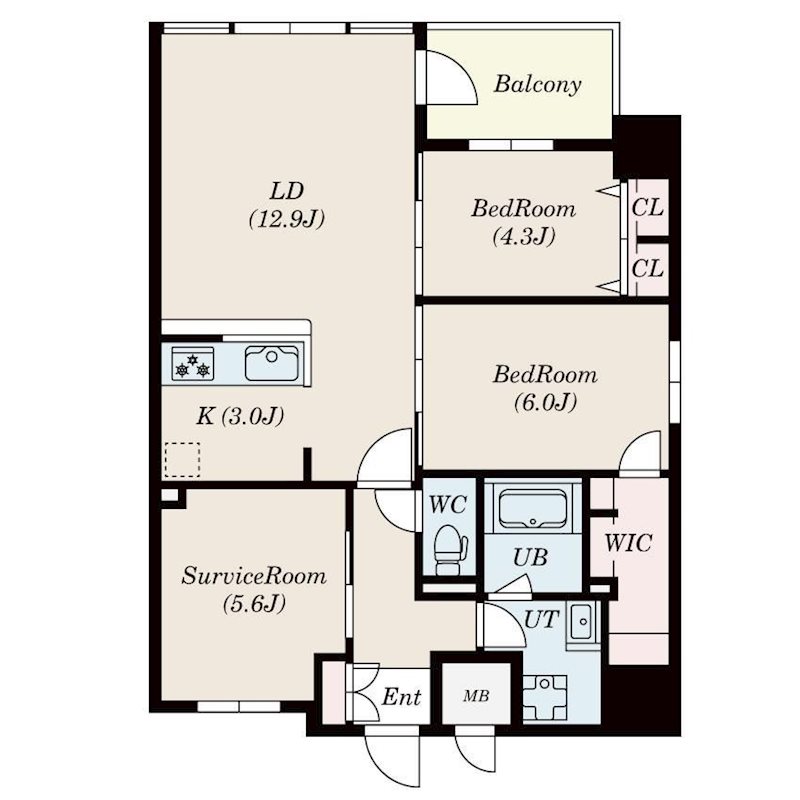 S-RESIDENCE伊都Attirantの間取り