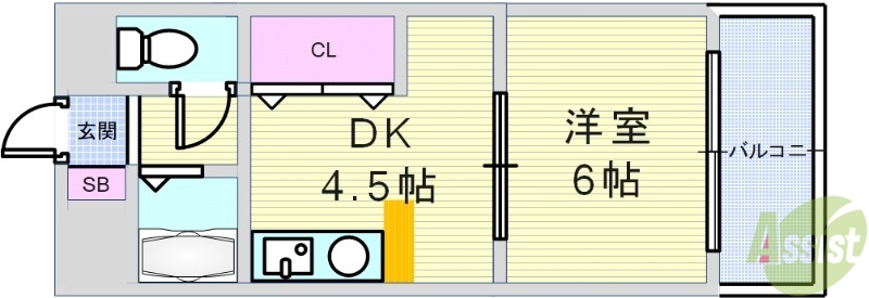 Y’s朝潮橋駅前の間取り