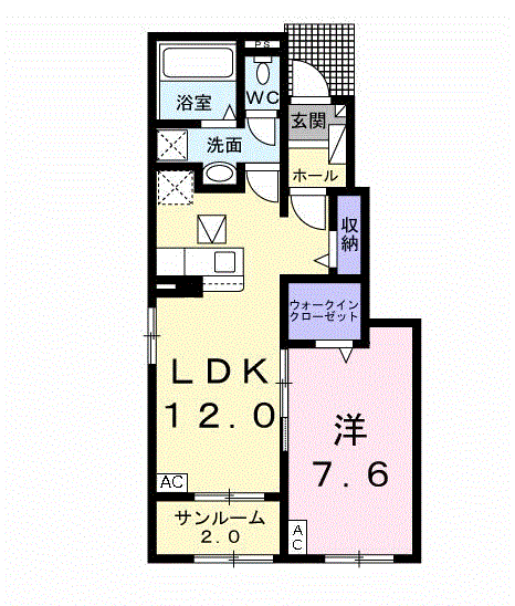 センシア七条 南南の間取り