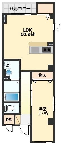 アスフォート野洲の間取り