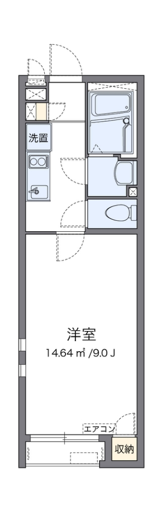 【クレイノＨｉｒｏｐａｌａｃｅIIIの間取り】