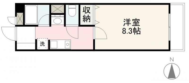 高松市栗林町のマンションの間取り