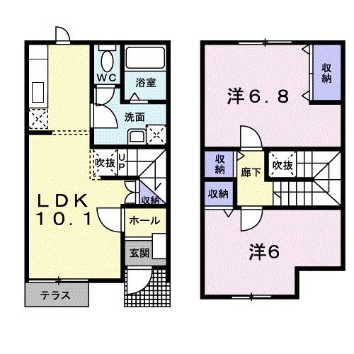 ドミールＦｕｋｕｓｈｉｍａの間取り