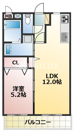 上益城郡益城町大字広崎のマンションの間取り