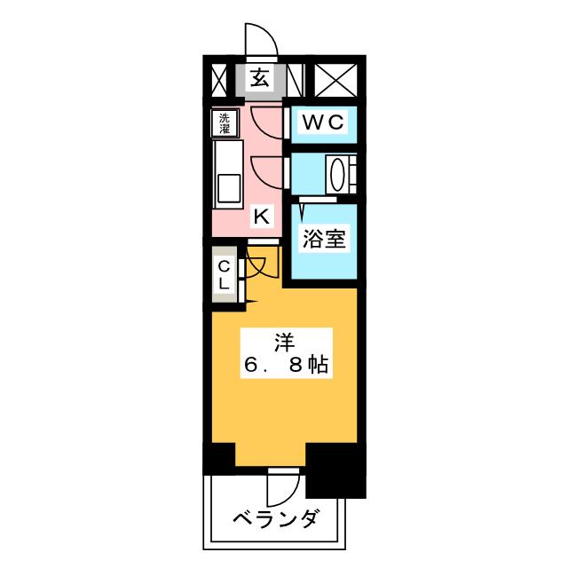 プレサンス名古屋幅下ファビュラスの間取り