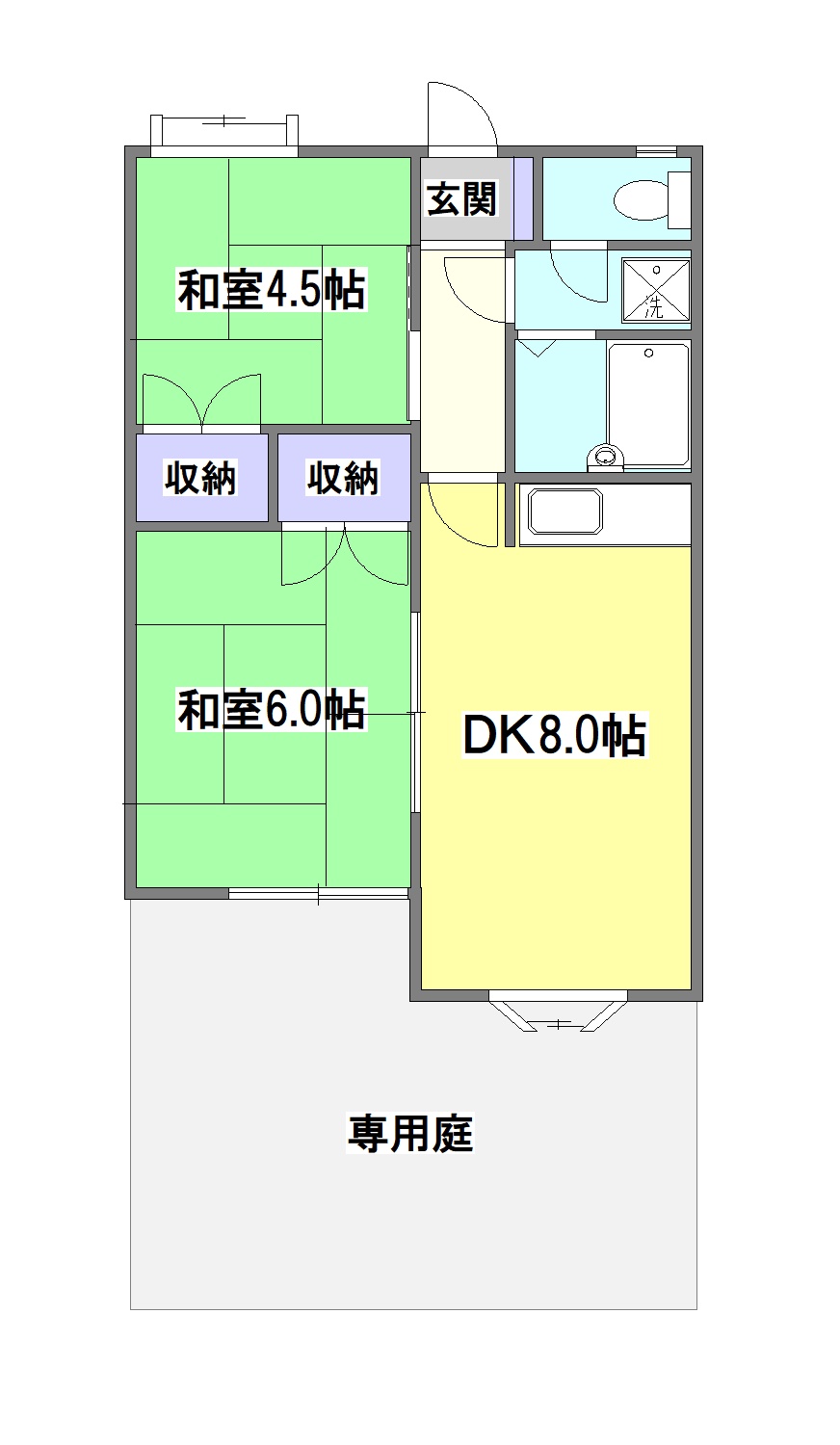 西武池袋線 清瀬駅 徒歩13分 2階建 築35年の間取り写真