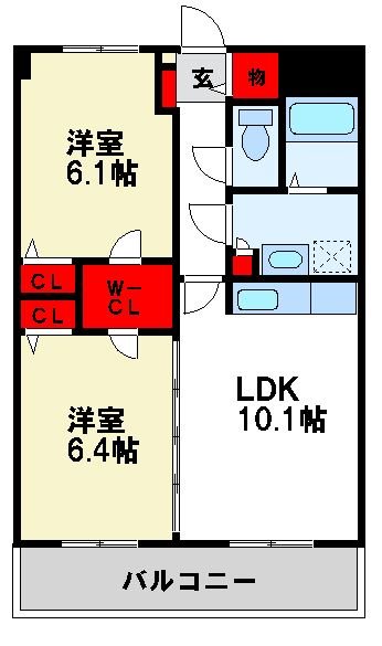 ヴァンクレールの間取り