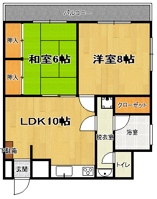 足立区綾瀬のマンションの間取り