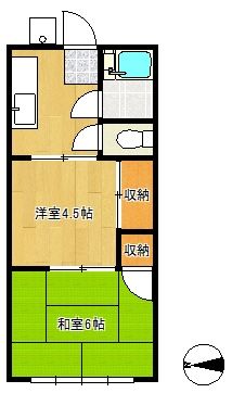 江戸川区中葛西のアパートの間取り