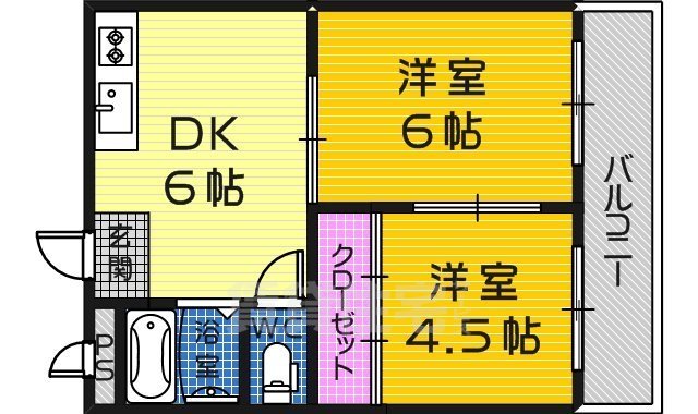 堺市堺区熊野町西のマンションの間取り