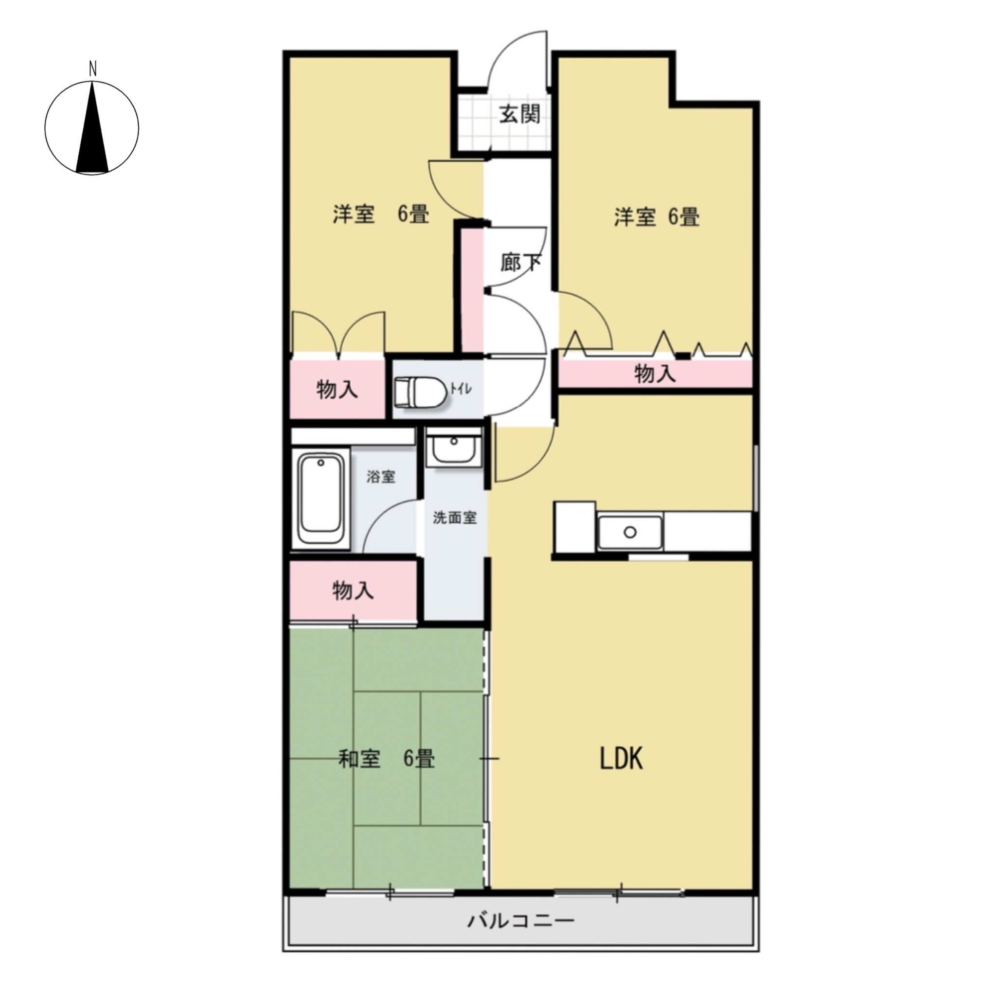 茨城県常陸太田市山下町（マンション）の賃貸物件の間取り