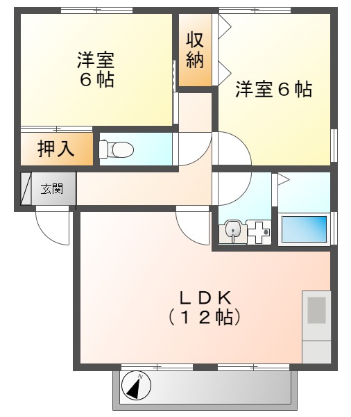 ブルーパール　Bの間取り