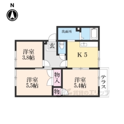 桜井市大字慈恩寺のアパートの間取り