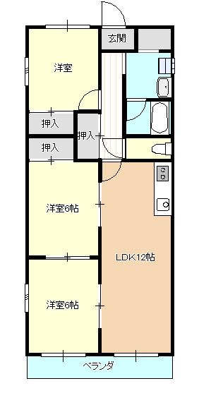 メゾンＳＵＧＩの間取り