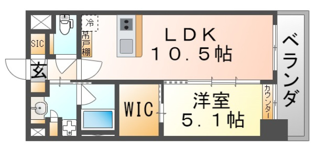 スプランディッド江坂IIIの間取り