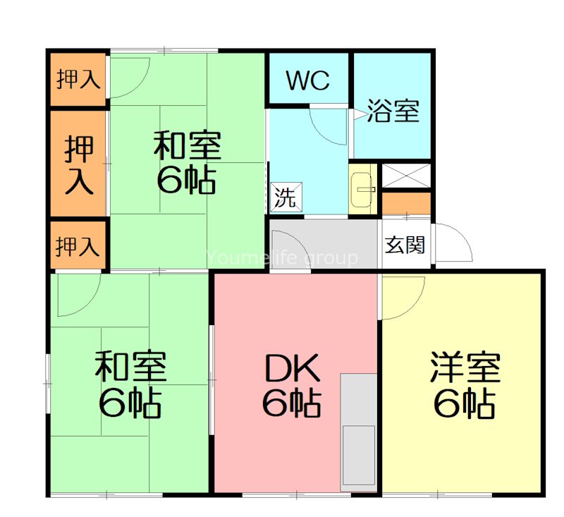 小田原市曽比のアパートの間取り