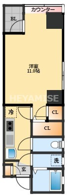 長崎市江戸町のマンションの間取り