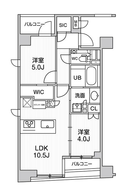 シーズンフラッツ日本橋人形町プレミアの間取り