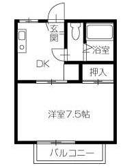 徳島市住吉のアパートの間取り