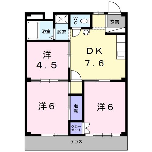 シティハイツ青山の間取り