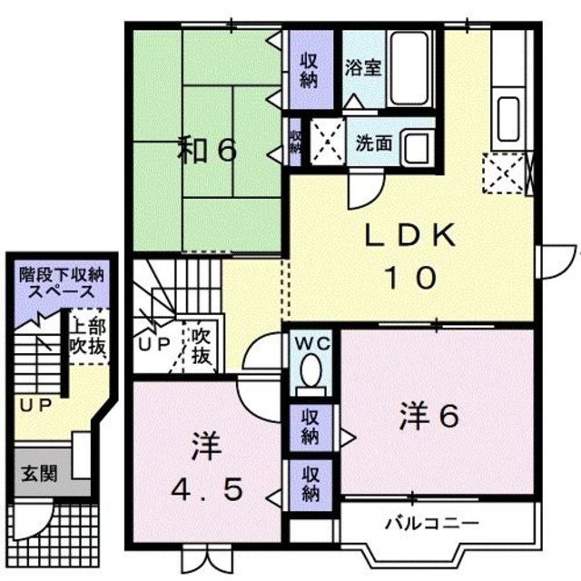 和歌山市松島のアパートの間取り