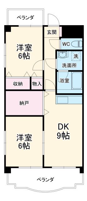 豊橋市柱四番町のマンションの間取り