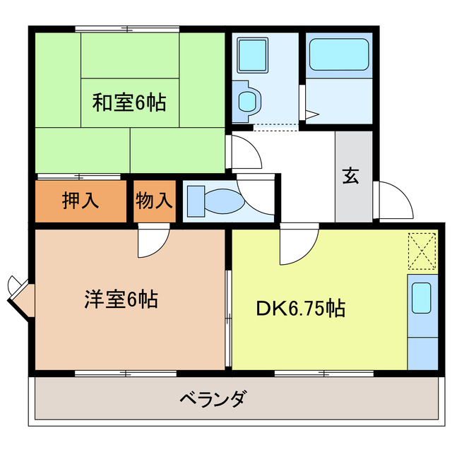 メゾンハーベストＡの間取り