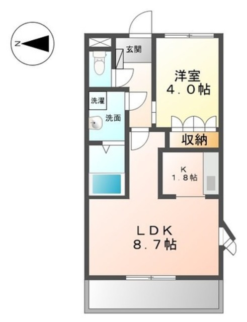 紀の川市貴志川町丸栖のアパートの間取り