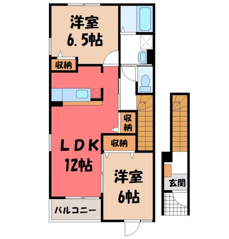 【ユニゾンさくら Bの間取り】