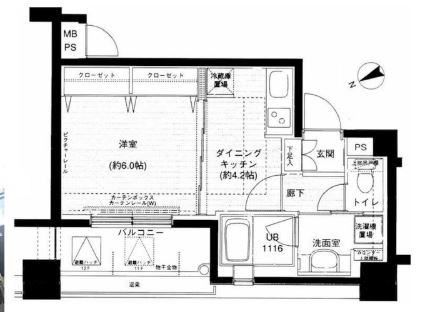 メインステージ上野の間取り