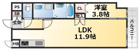 KMS新生水木通の間取り写真