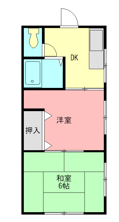 吉岡ハイツの間取り